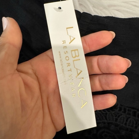 BNWT La Blanca Black Midi Length Swim Coverup size XS $108 - Picture 8 of 8